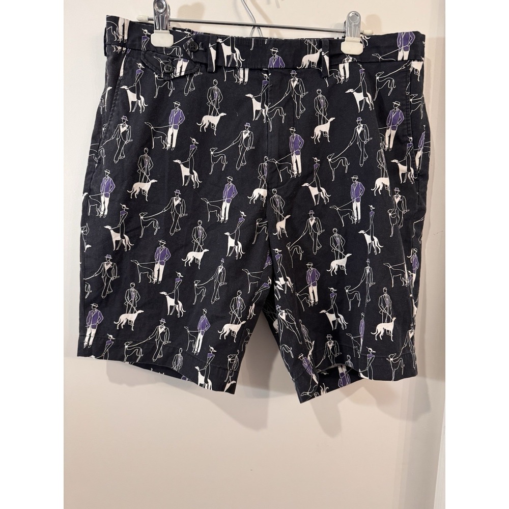 Polo Golf Shorts Ralph Lauren Mens‎ Dog Walk Black Shorts Size 34 Golfer